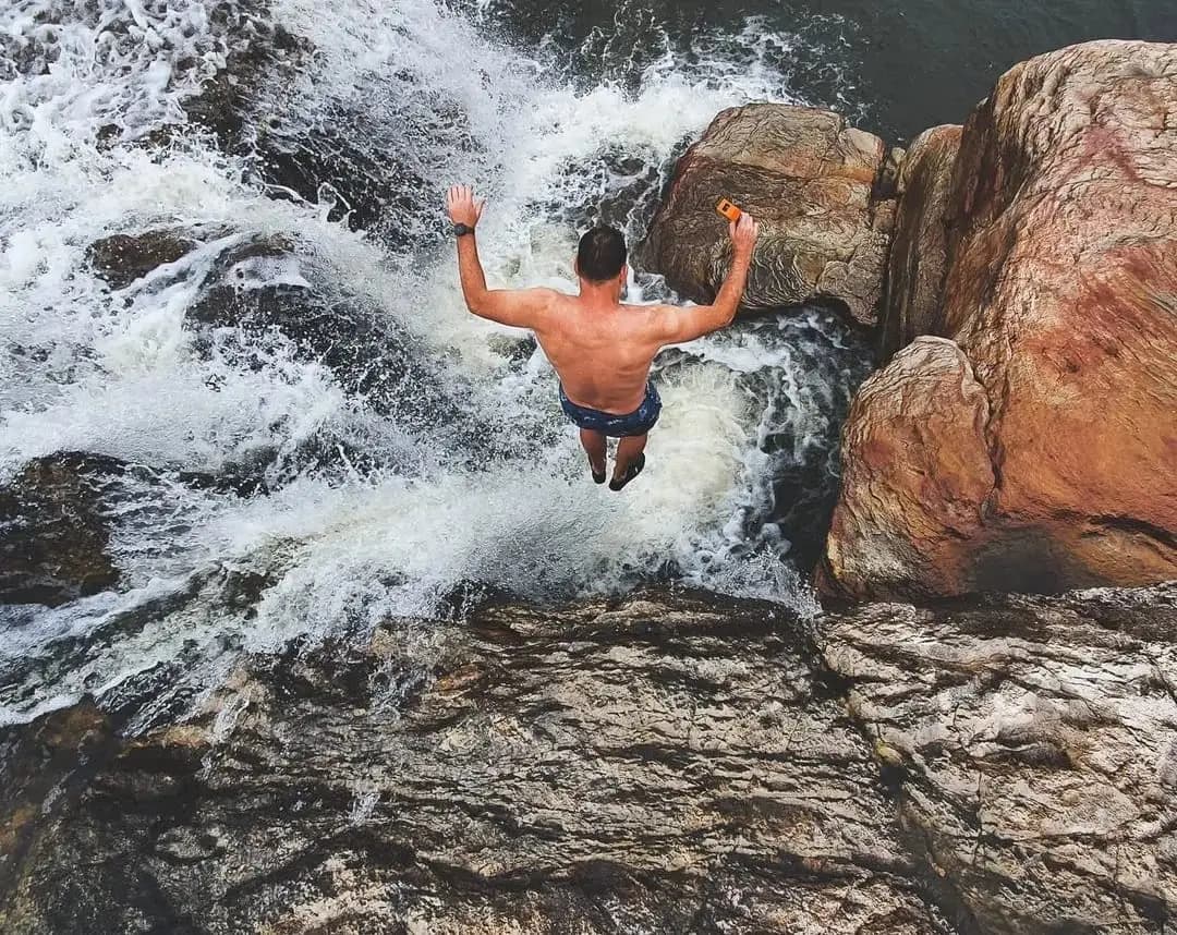 Swimming in Jacuzzi Hole