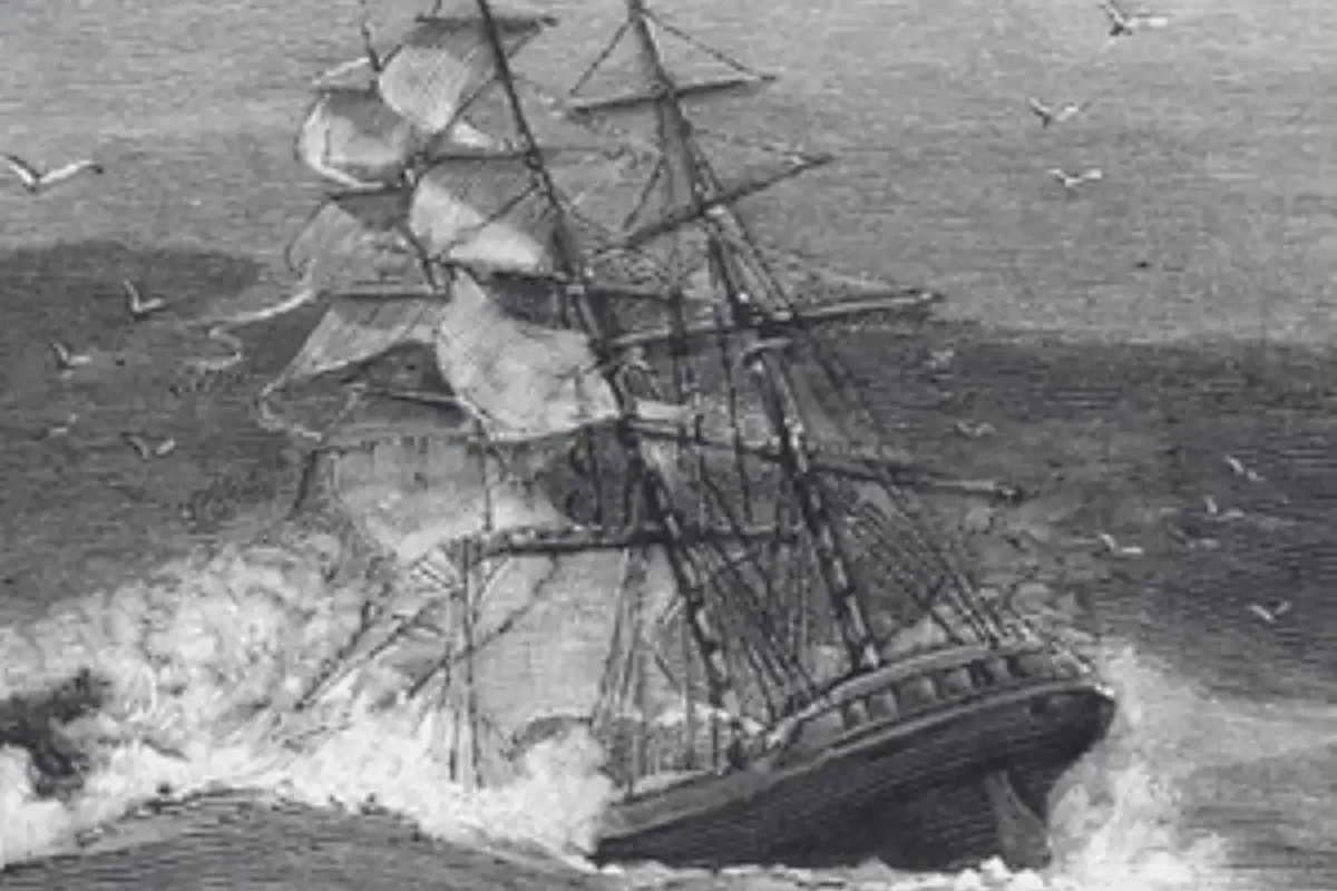 Portuguese Galleon São João sinking in 1552