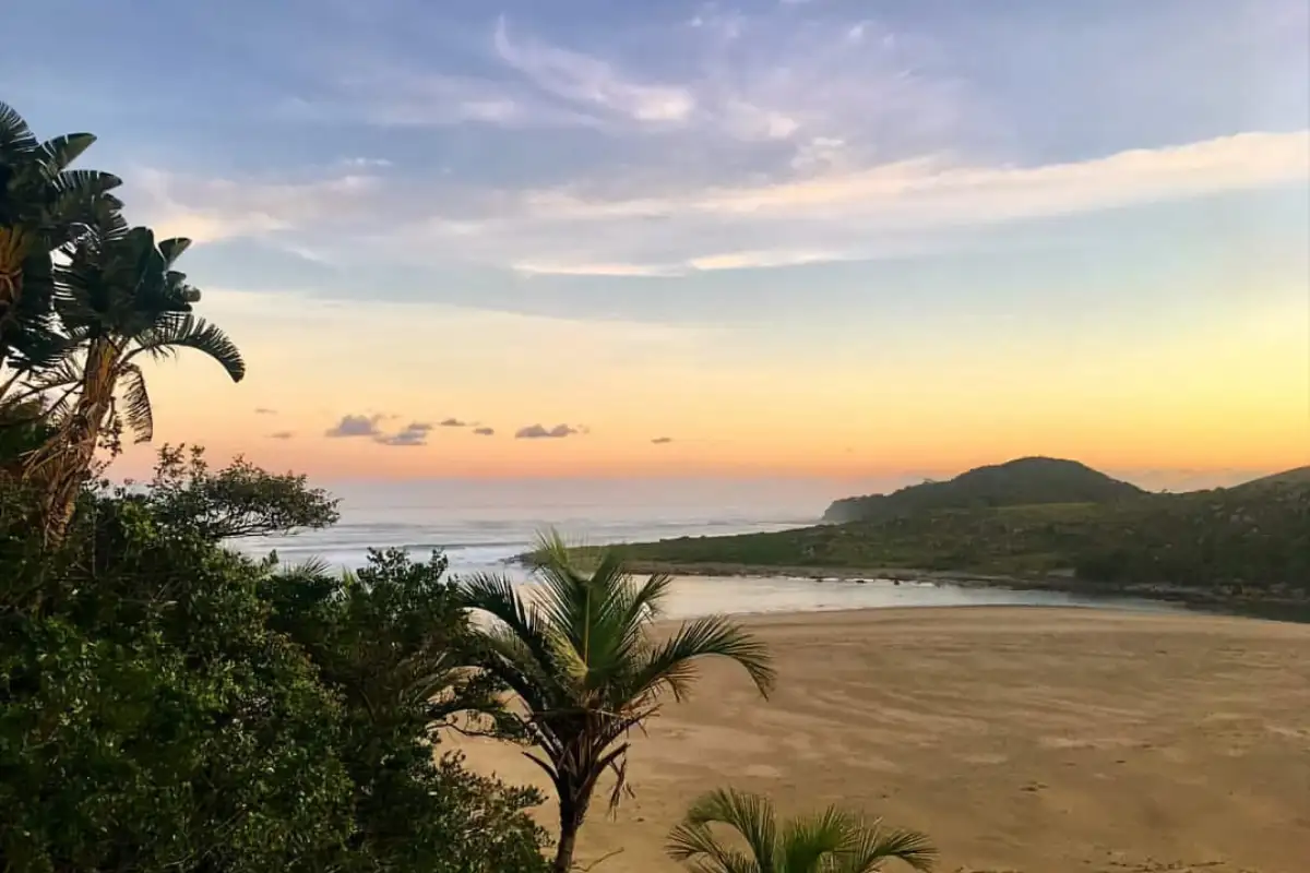 Sunset over the Wild Coast beach