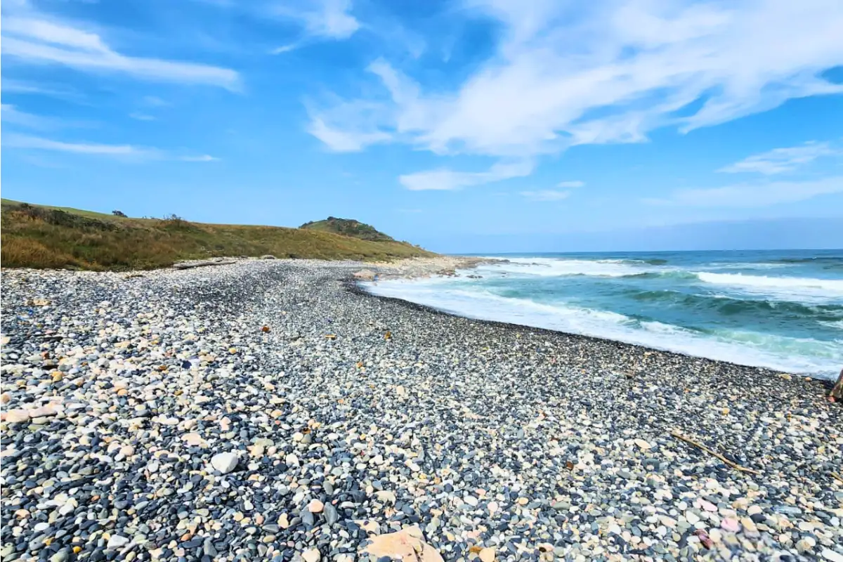 Pebble Beach and Skate Bay near the Hiking Shack