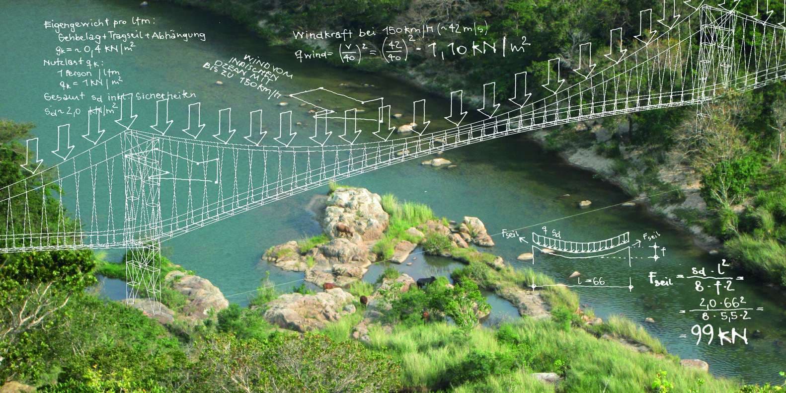 Initial plans for the Mzamba Bridge