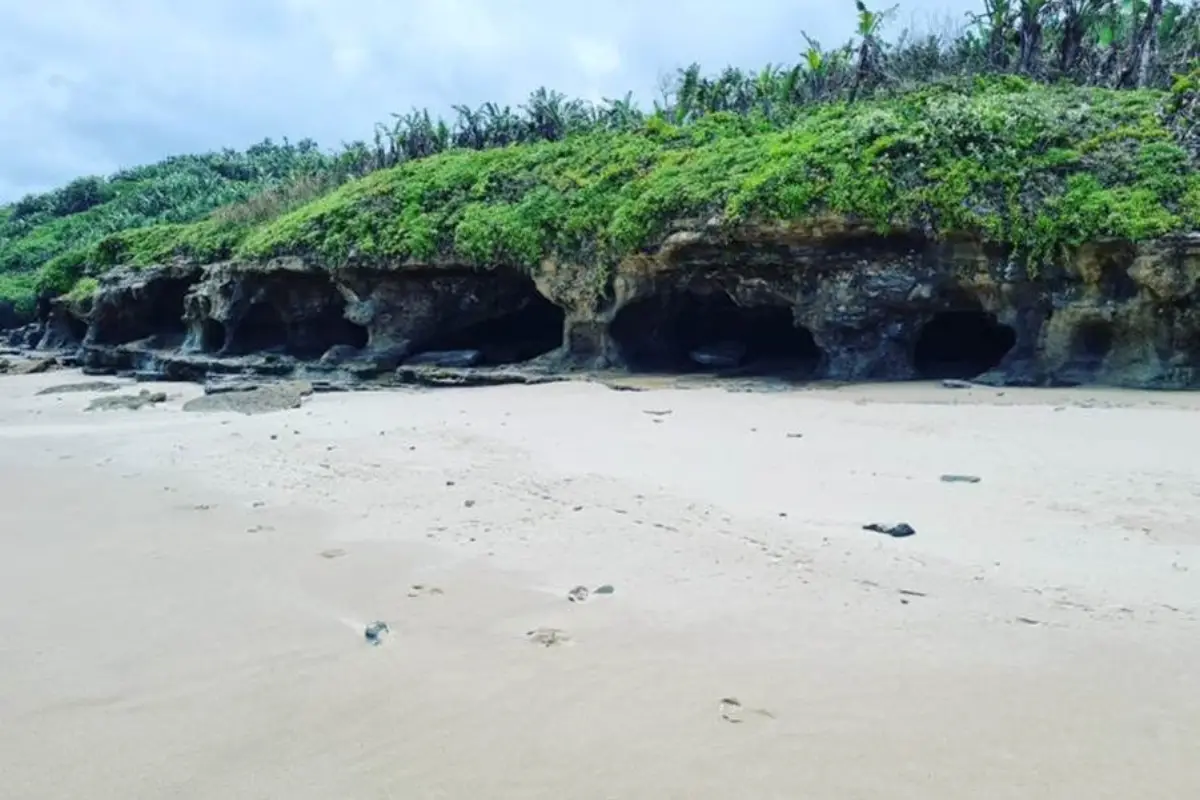The White Man's Caves along the Wild Coast, exposed at low tide
