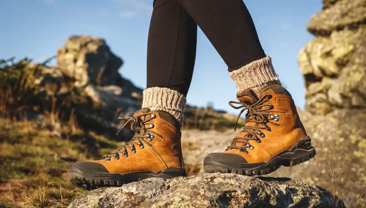Hiking boots on a South African trail
