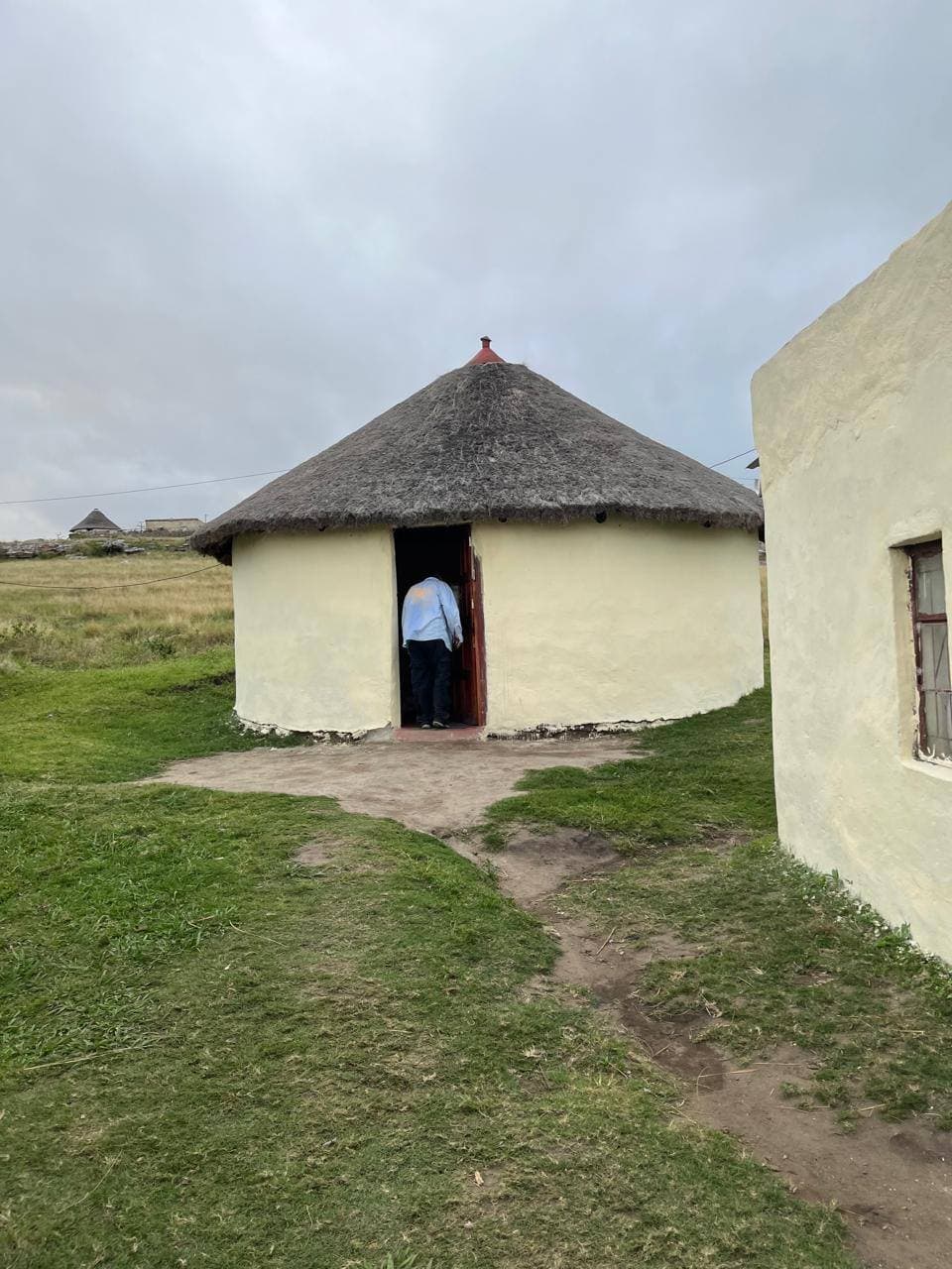 Traditional Xhosa rondavel with thatched roof at Mnyameni village homestay, Wild Coast South Africa