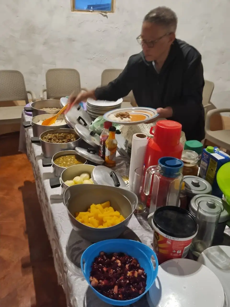 Traditional Pondoland meal being served, Wild Coast South Africa