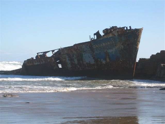 The MV Jacaranda wreck - now a Wild Coast landmark